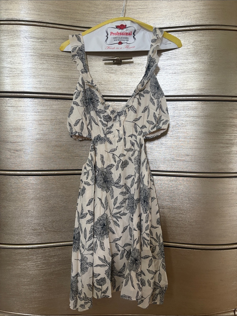 Mini Cut-Out Floral Dress